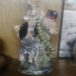 Antique Shiwan Artistic ceramic fish. decor